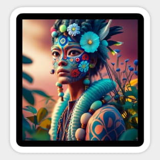 Indigenous Photorealism Character Sticker